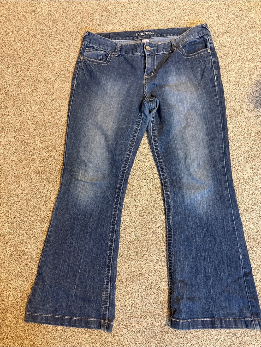 Maurices Dark Blue Flared Jeans